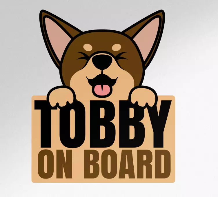 Krásný pes pokukující nálepku do auta - TenStickers