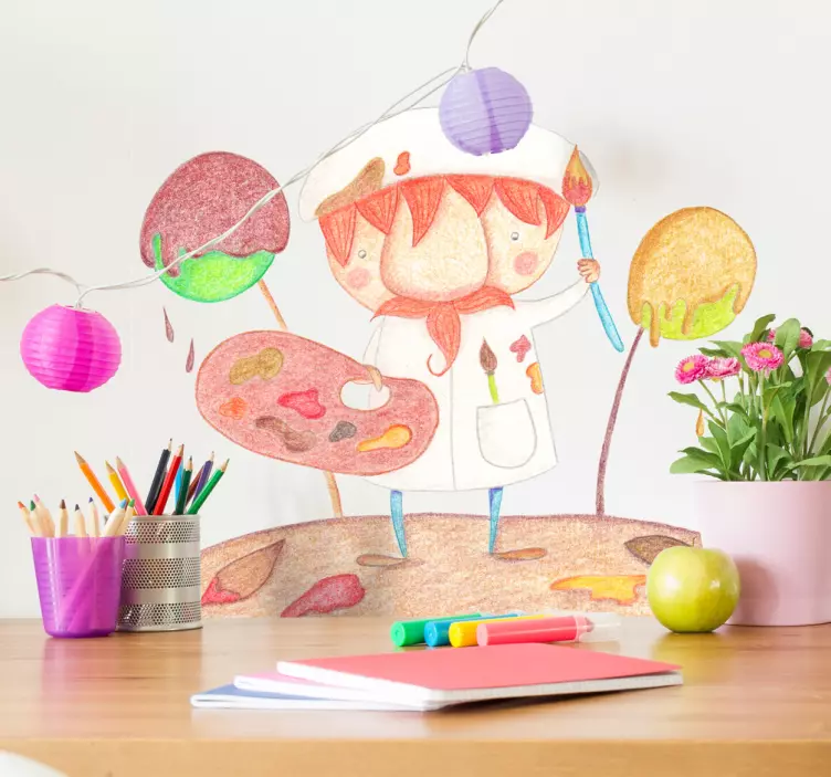 Kreativní kreslený umělec samolepka pro děti - TenStickers