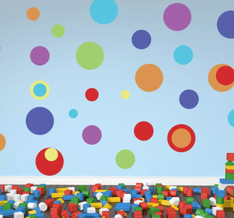 Kruhová samolepka duha - TenStickers