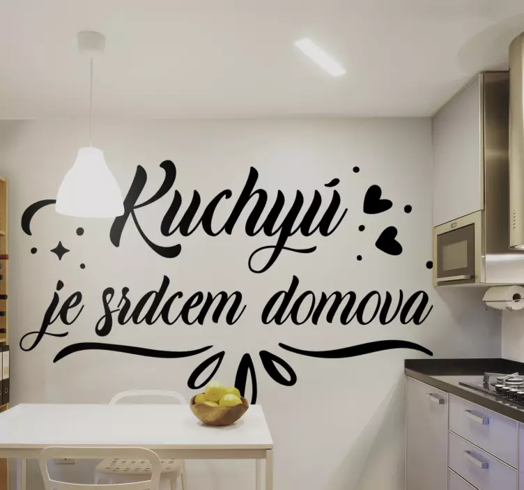 Kuchyně je srdcem domácí nálepky - TenStickers