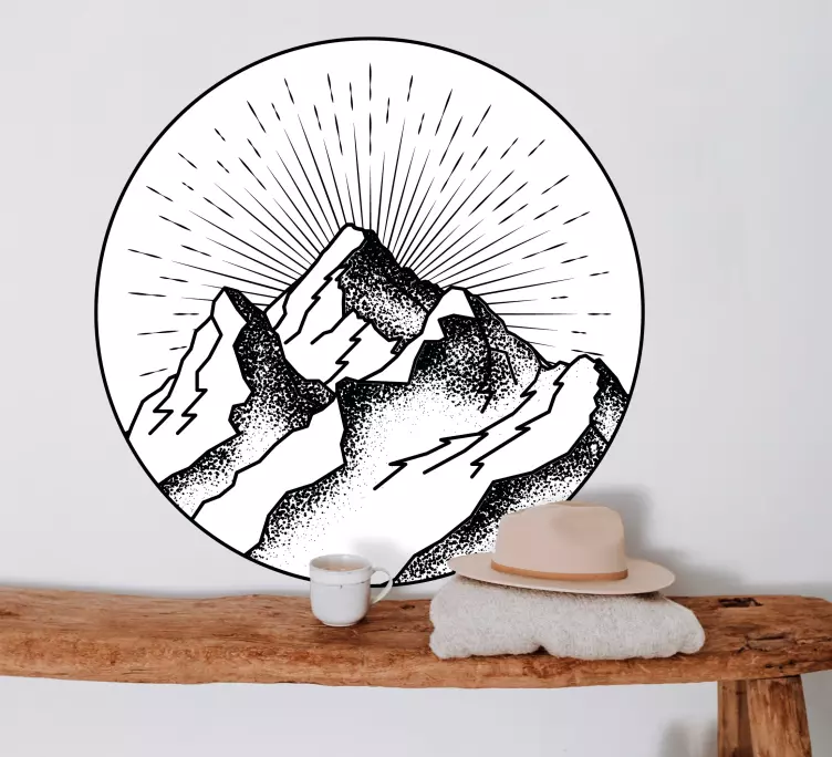 Kulatá samolepka na zeď s přírodním designem - TenStickers