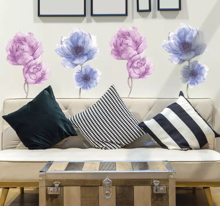 Květiny květina nálepka na zeď - TenStickers