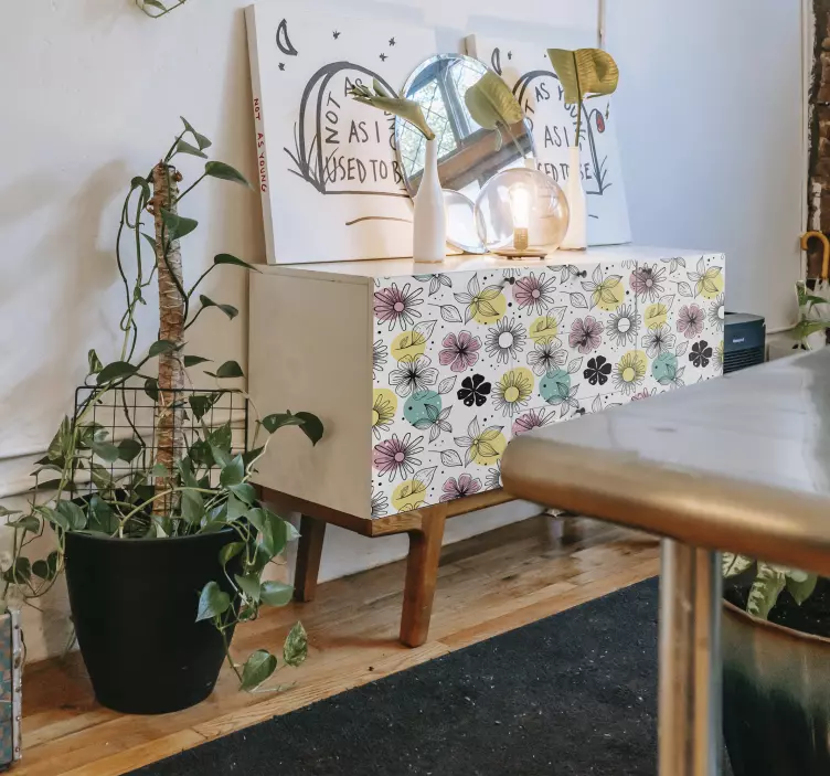Nálepka kvetoucí květiny nábytek - TenStickers