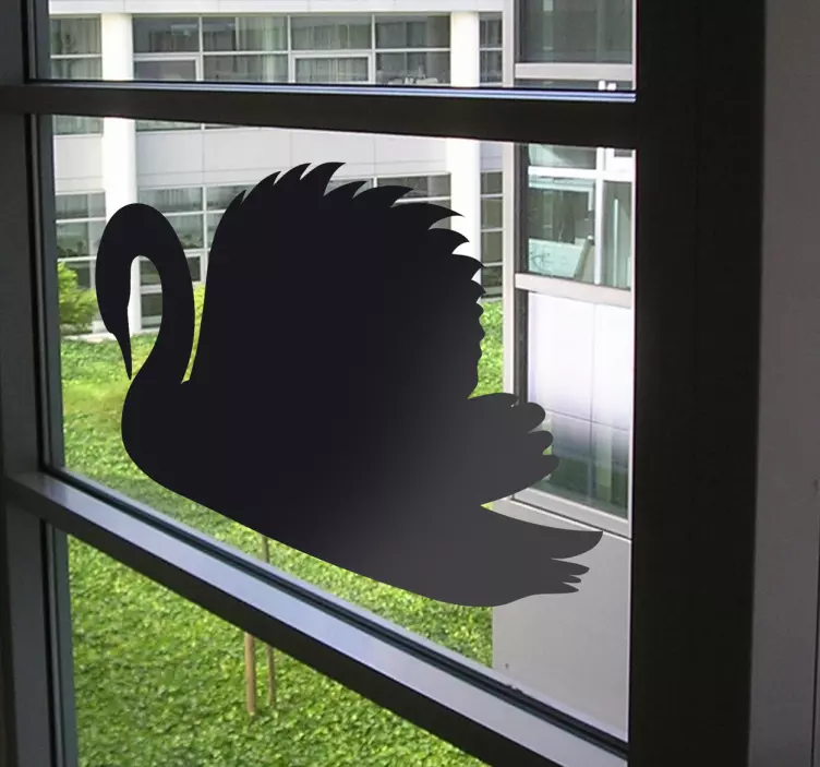 Labuť silueta obtisk - TenStickers