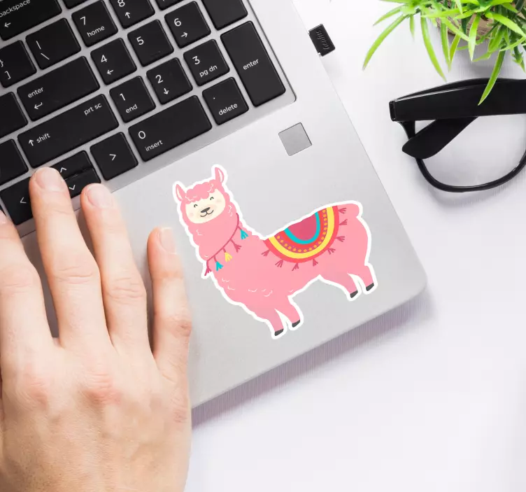 Nálepka lama růže laptop - TenStickers