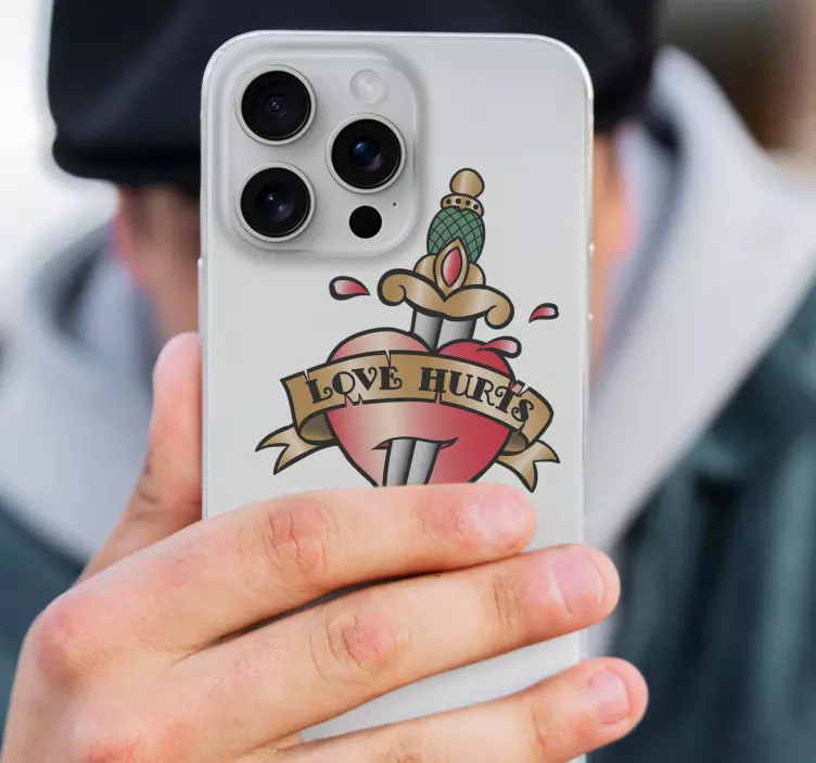 Láska bolí tetování nálepka - TenStickers