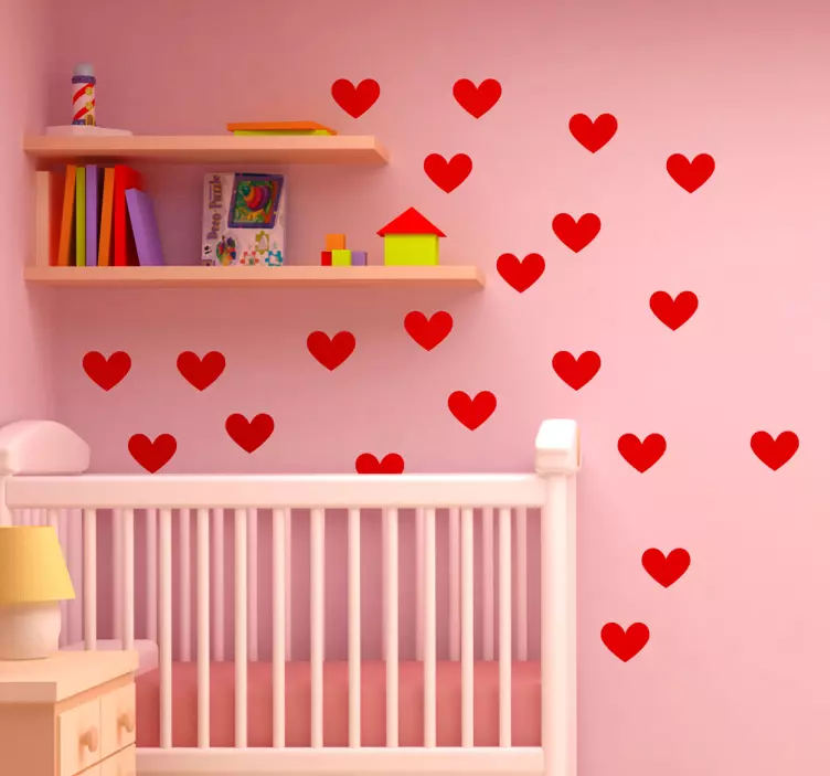 Lásky srdce děti samolepky - TenStickers