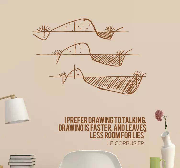 Nálepka s nabídkou le-corbusier architecture - TenStickers