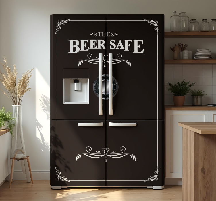Nálepka na ledničku „beer safe“ fráze - TenStickers