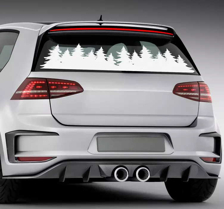 Lesní stromy samolepka na auto - TenStickers