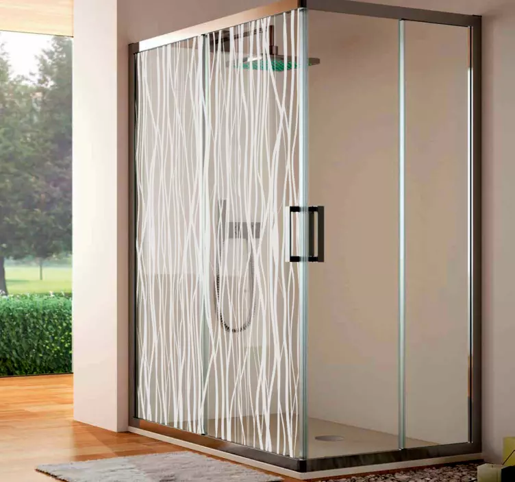 Lesní větve sprchová samolepka - TenStickers