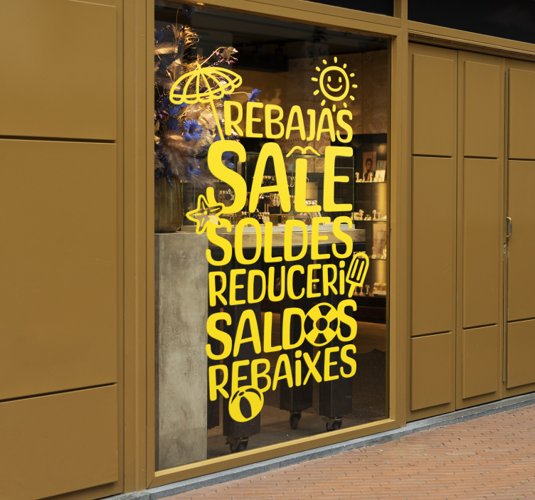 Letní jazyky výprodejová samolepka - TenStickers