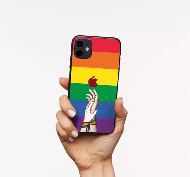 Lidské ruce a lgbt stuha obtisk pro iphone - TenStickers