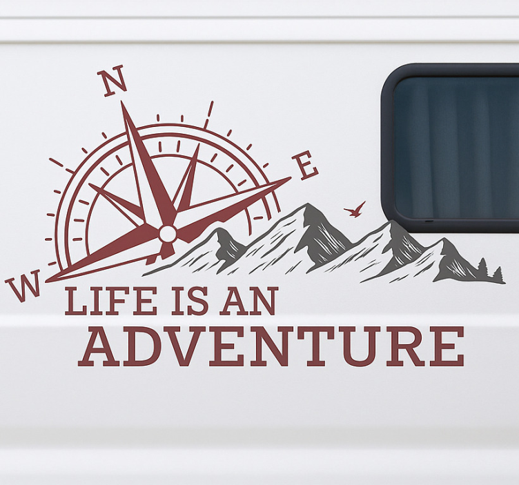 life is an adventure samolepka karavanu - TenStickers