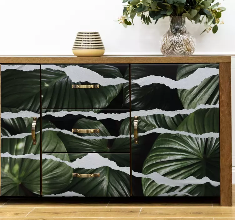 List s roztrženým papírovým nábytkovým štítkem - TenStickers