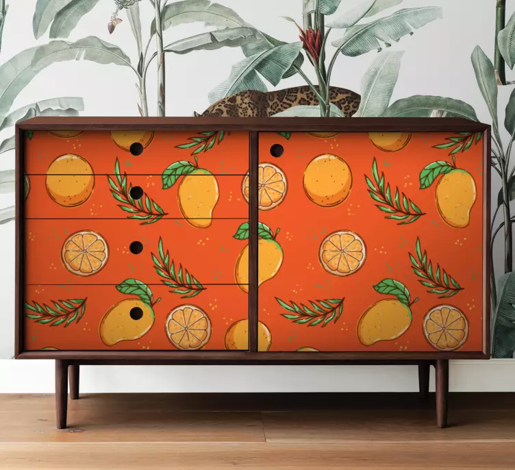 Samolepky na nábytek s oranžovým ovocem - TenStickers