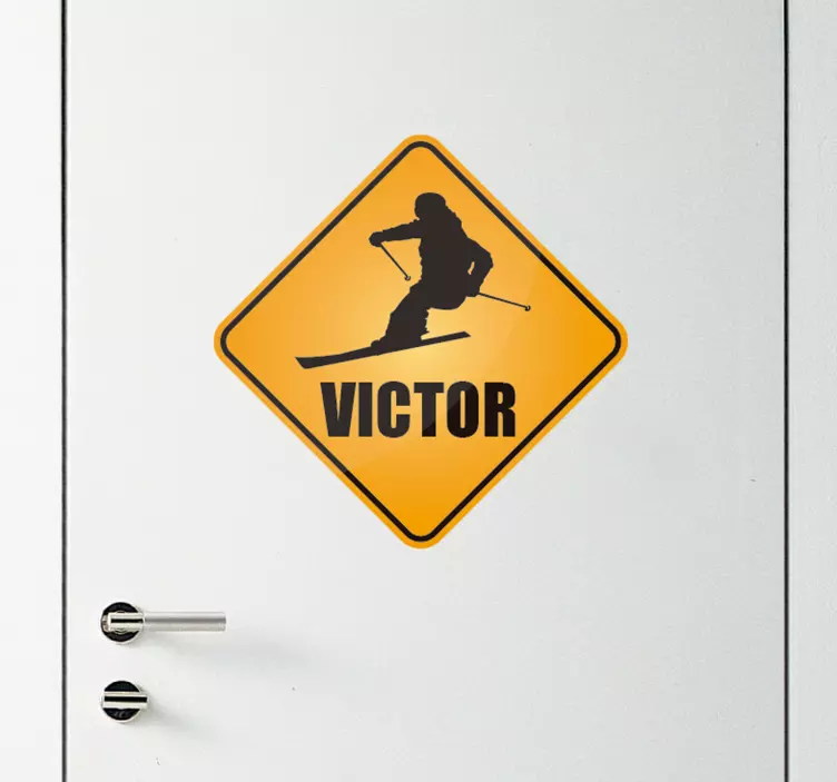 Lyžařská nálepka s možností přizpůsobení názvu - TenStickers