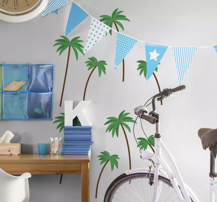Malá palm kit stromová nálepka na zeď - TenStickers