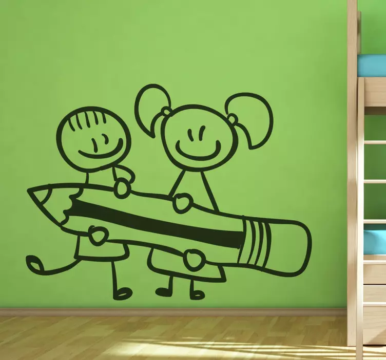 Malá studentka děti samolepka - TenStickers