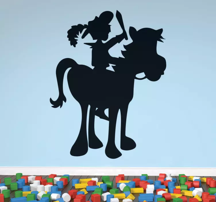 Malý rytíř silueta nálepka - TenStickers