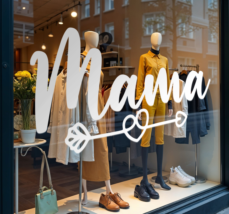 Máma láska samolepka na výlohy - TenStickers