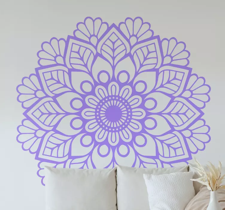 Květinová mandala pro květinové samolepky na zeď - TenStickers