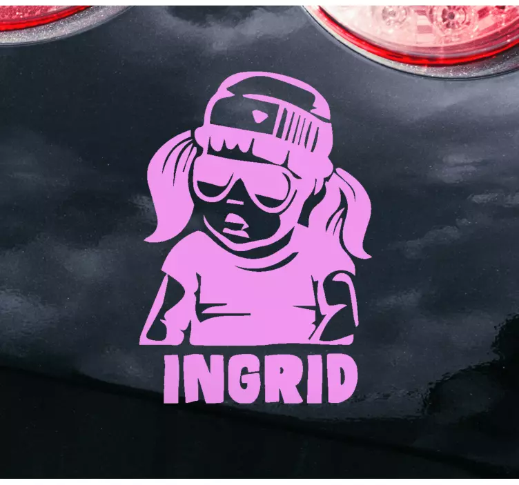 Městská holčička dítě na palubě nálepka - TenStickers