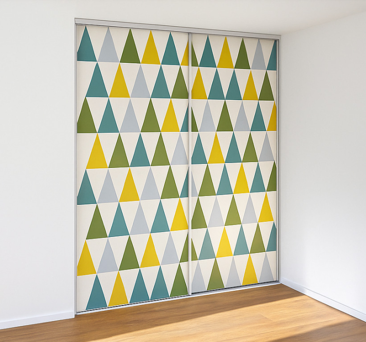 Minimalistické trojúhelníky Nábytek nálepka - TenStickers