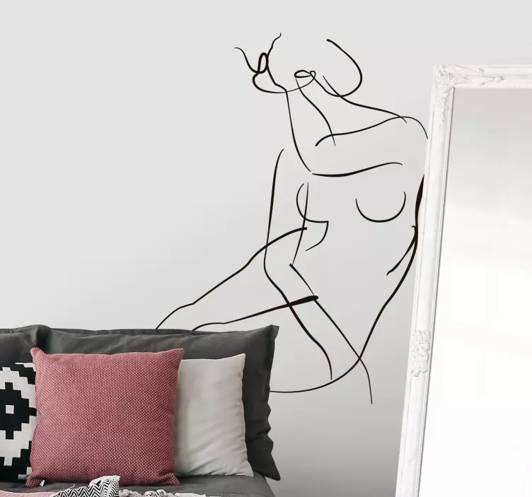 Minimalistická umělecká malba nástěnná malba - TenStickers