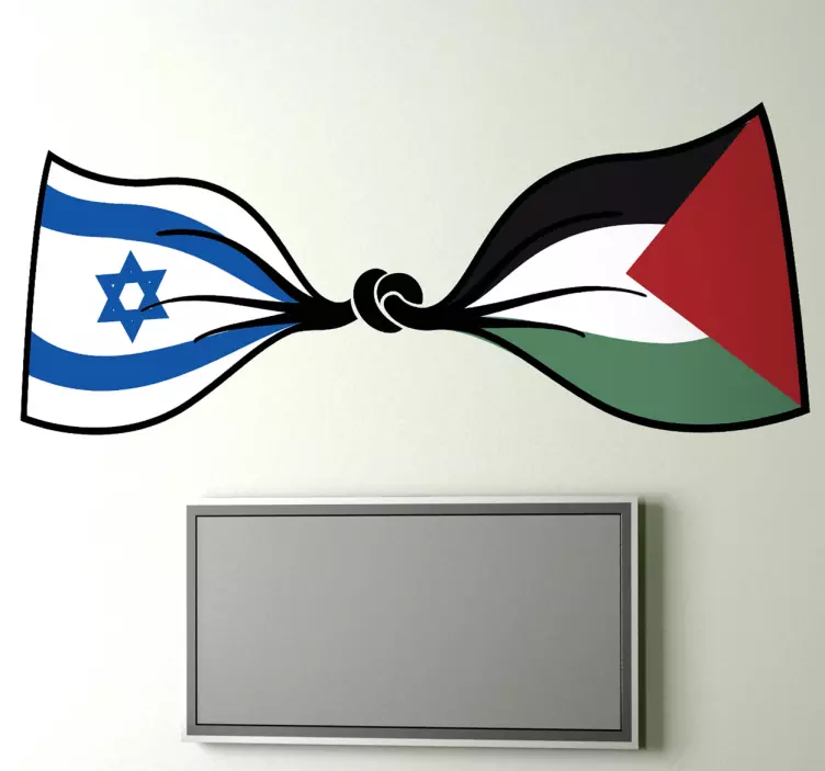 Nálepka míru izraelský palestinská vlajka - TenStickers