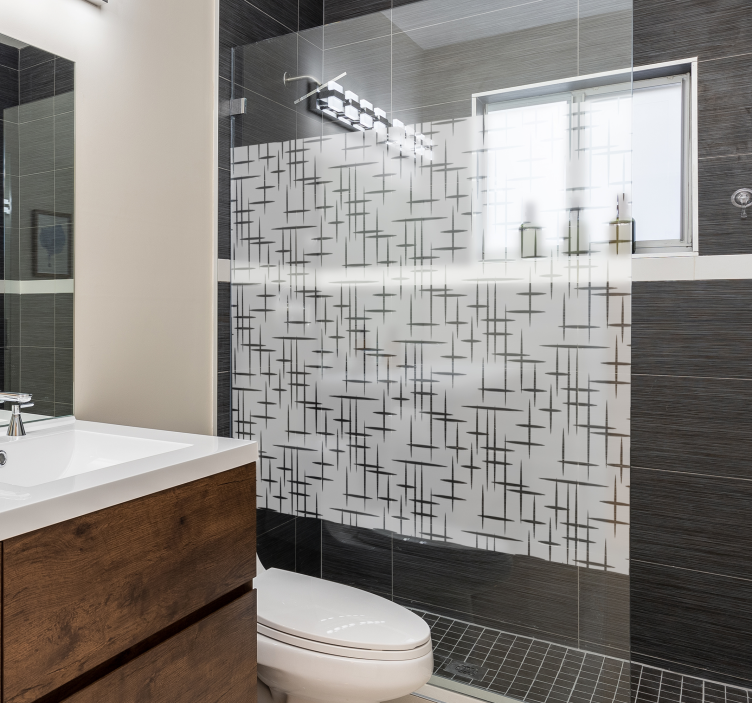 Moderní linie Nálepka na sprchovou zástěnu - TenStickers