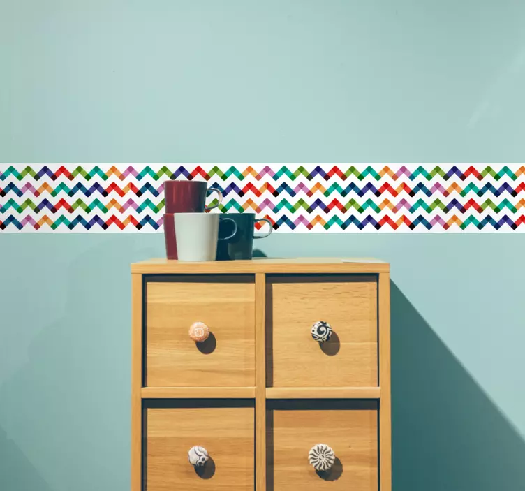 Nálepka moderní ozdoba hranice zdi - TenStickers