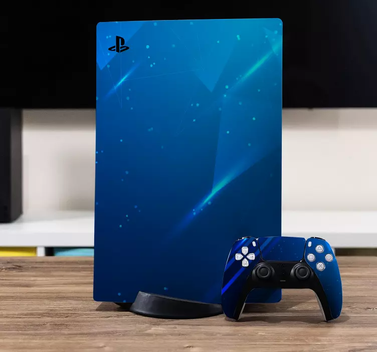Modrá abstraktní samolepka ps5 samolepky ps5 - TenStickers