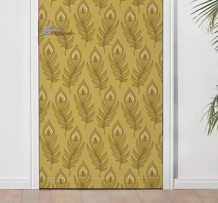 Modrý květinový štítek na dveře turecka - TenStickers