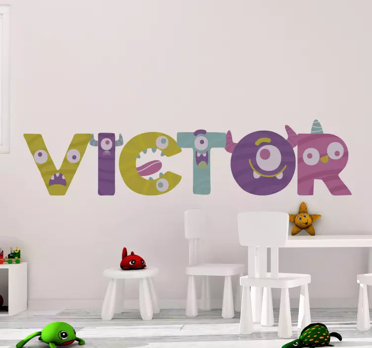 Monster font monster sticker - TenStickers