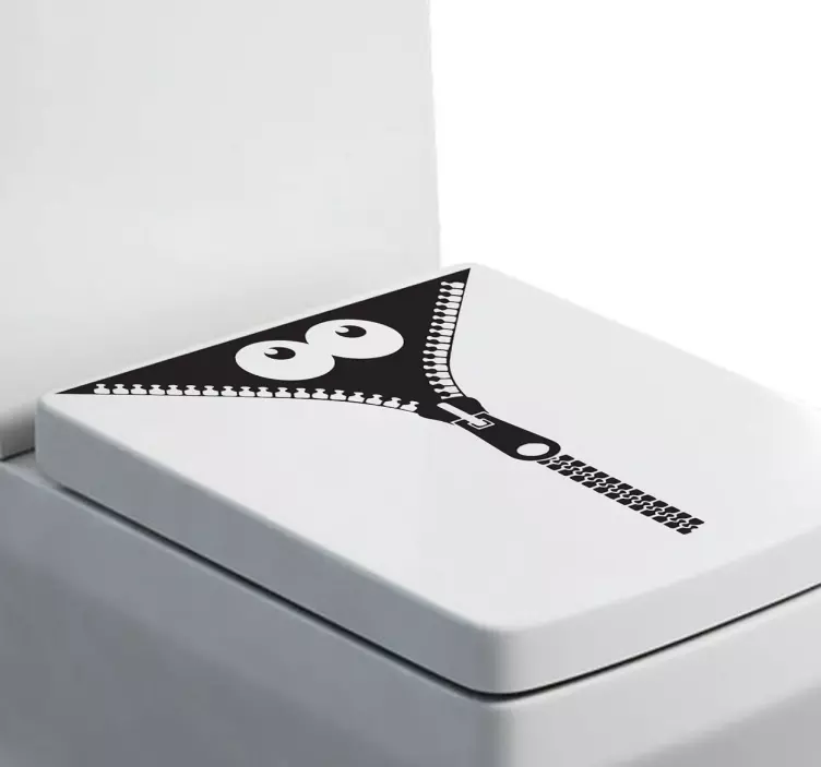 Monster zip toaletní nálepka - TenStickers