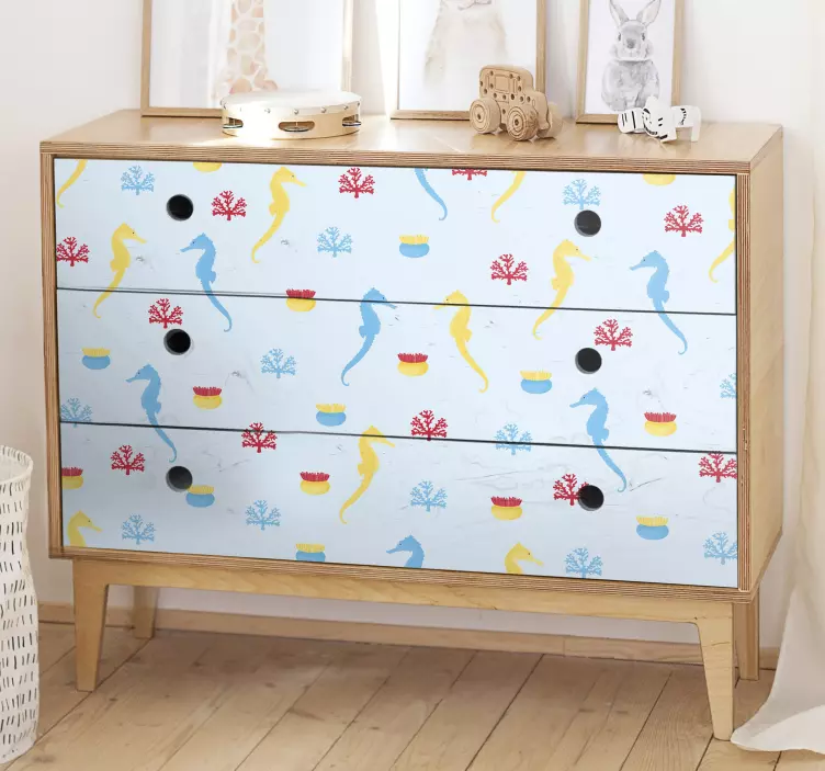 Nálepka mořského koně a korálů - TenStickers