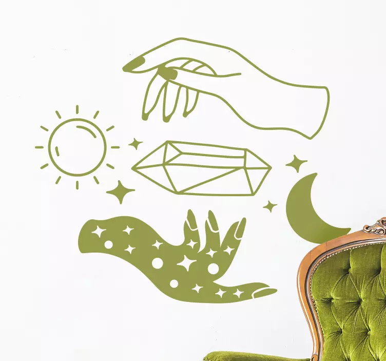 Motiv nebeské ruky Zvířecí nálepka - TenStickers