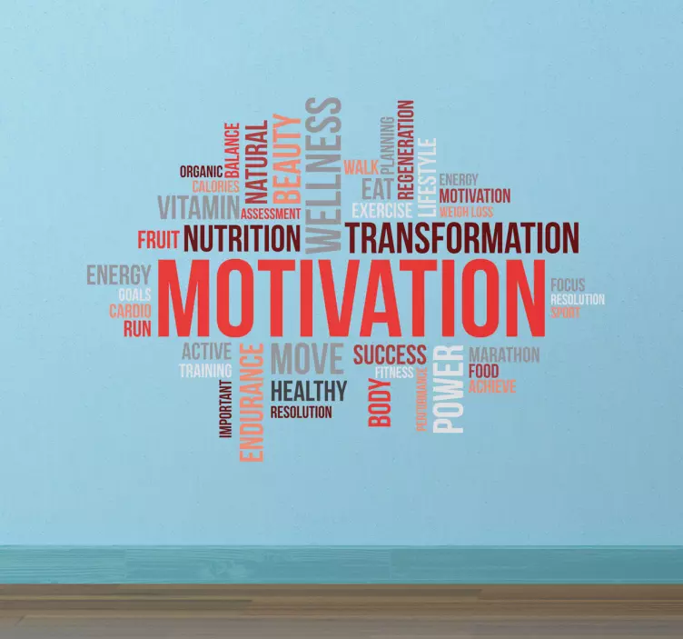 Nálepka motivační zprávy tělocvična zeď - TenStickers