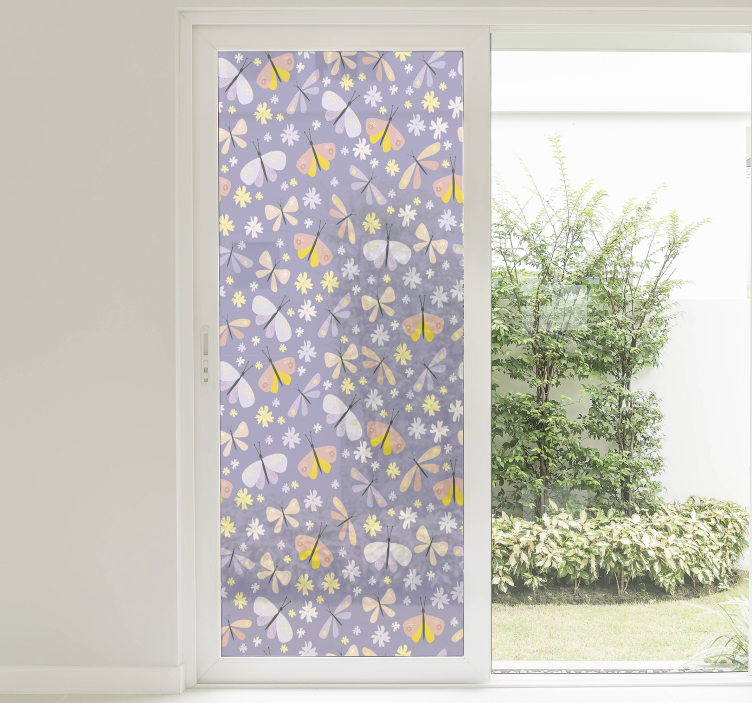 Nálepka motýl tři okna - TenStickers