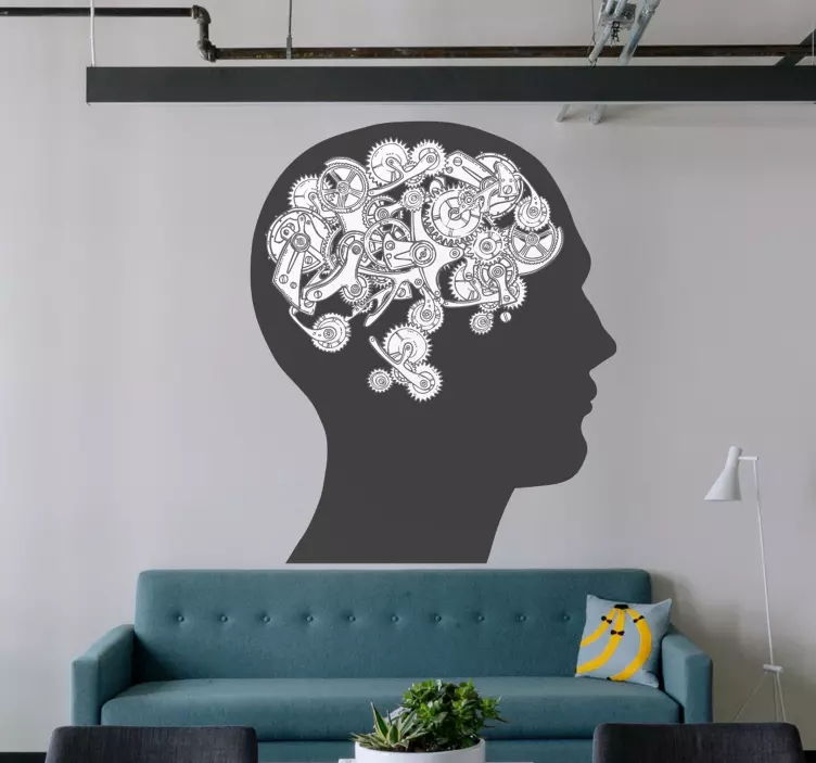 Mozek s kolečky vědy samolepky - TenStickers