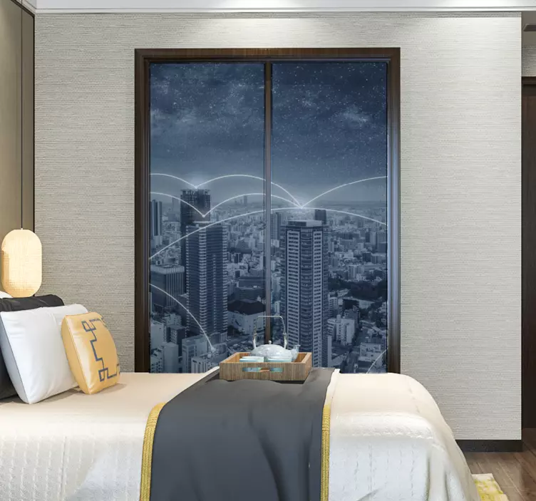 Nálepka mrakodrapu zahradní nábytek - TenStickers