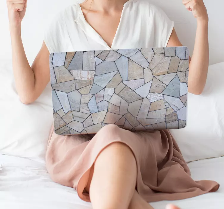 Nálepka na notebook s mramorovou texturou - TenStickers