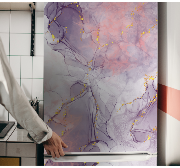 Mramorovaný abstraktní vzor Nálepka lednice - TenStickers