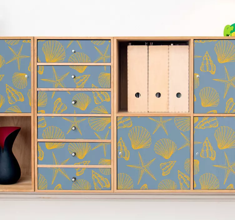 Mušle a hvězdy samolepka s přírodou - TenStickers