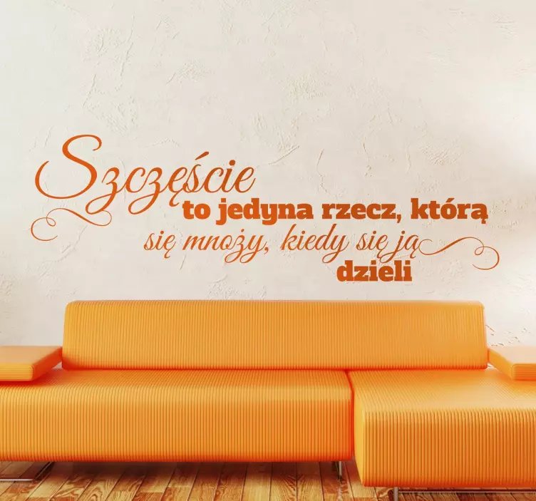Naklejka cytat na ścianę polski - TenStickers