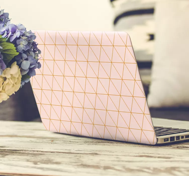 Nálepka červený vzor notebook - TenStickers