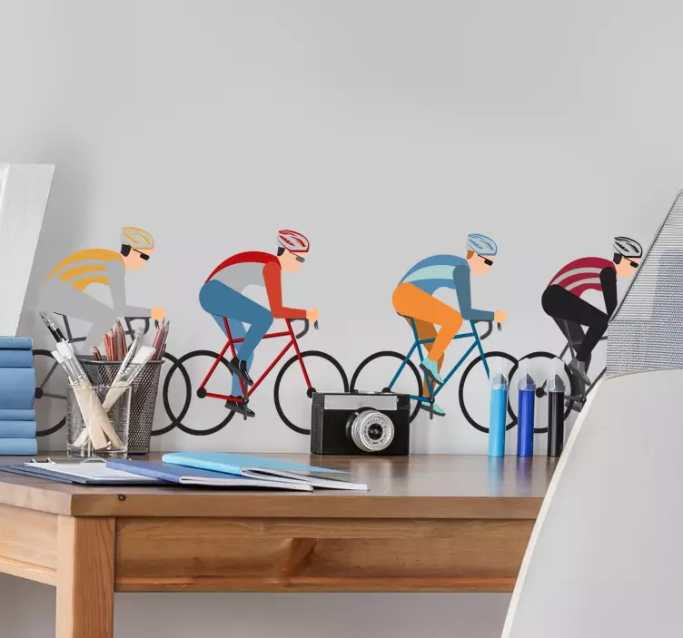 Cyklisté cyklistika sportovní obtisk - TenStickers