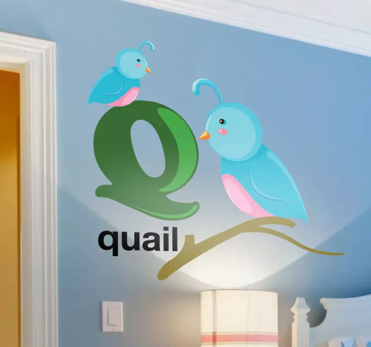 Nálepka děti písmeno q - TenStickers