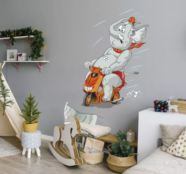 Nálepka dětské motocyklové slony - TenStickers